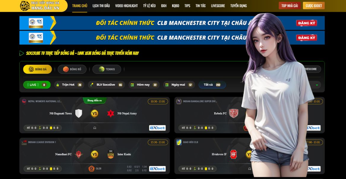 Today’s Football Odds (Tỷ Lệ Kèo Bóng Đá Hôm Nay) with Soco Live